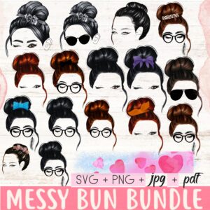 Ultimate| Messy Bun Bundle svg| Mom life svg, mom skull svg, Mom Life svg|Cricute Silhouette|digital downloads These file sets can be used for a wide variety of items: t-shirt design, coffee mug design, custom tumblers, custom hats, printables, & more! ✨PLEASE NOTE✨ This is a DIGITAL item for INSTANT DOWNLOAD! No PHYSICAL ITEM will be mailed! This is for use for cutting machines, (Cricut, Silhouette, etc.) Make sure your machine is compatible before purchasing!